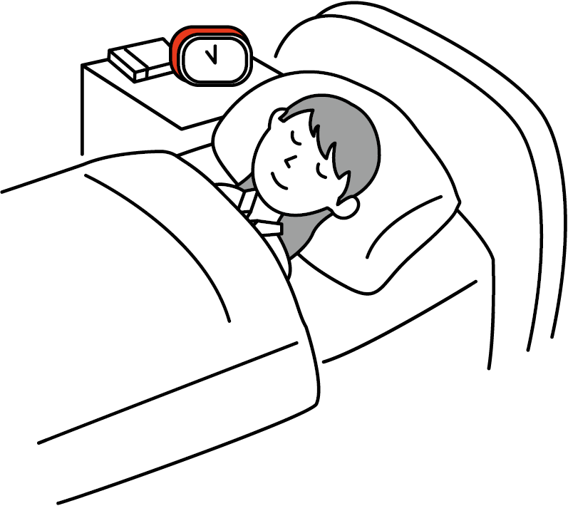 規則正しい生活を　十分な睡眠を